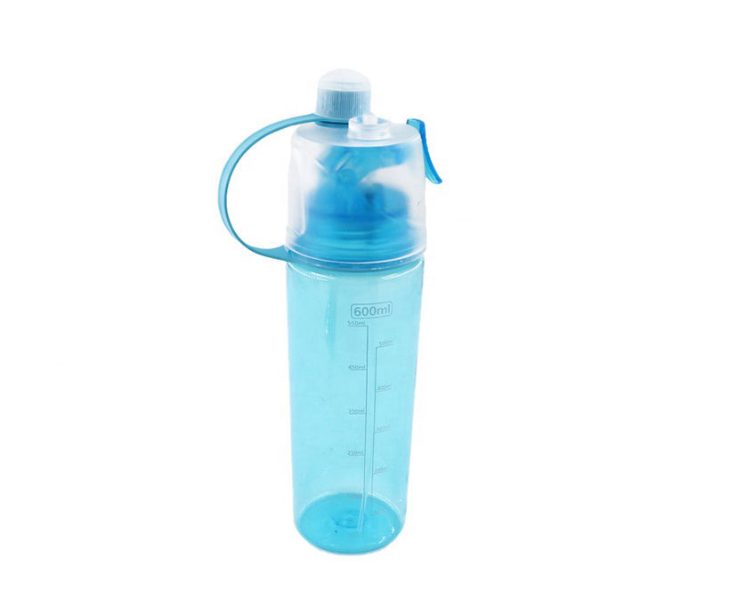 Sport leak proof 600ml spray bottle plastic mist fitness drink bottle cycling tumbler