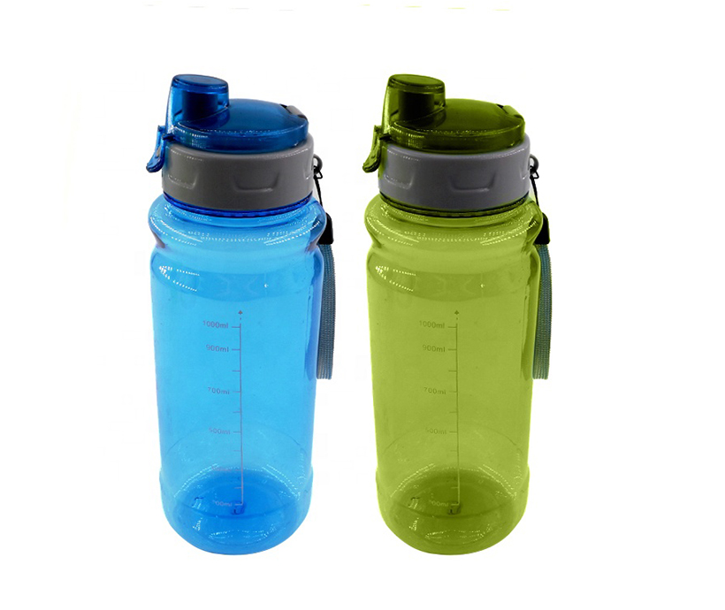 plastic travel tumbler with lid portable sports water bottle