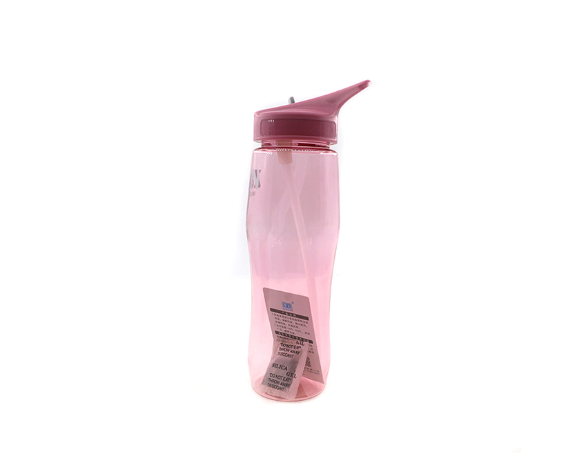 BPA free custom sports plastic water bottle with straw lid