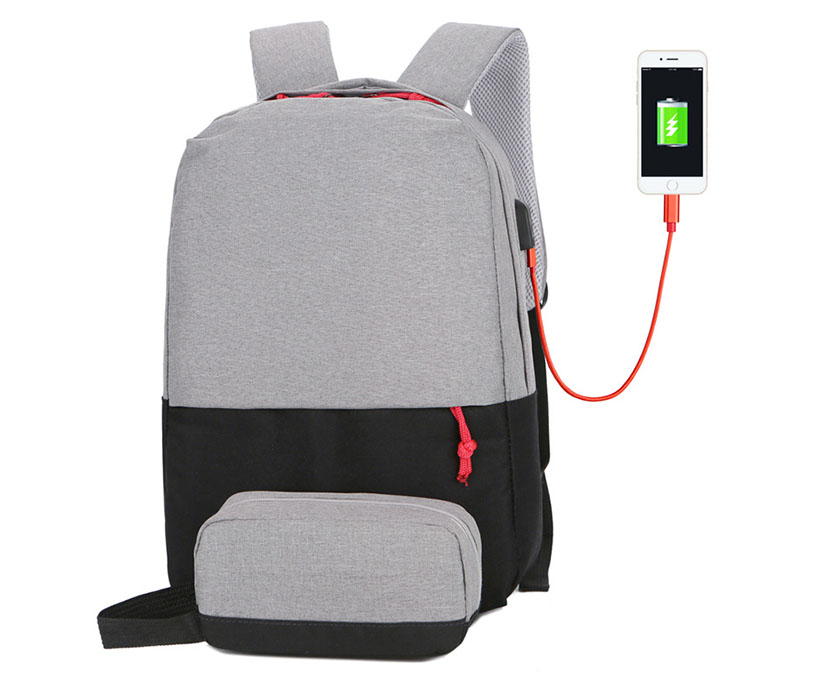 New Fashion School Backpack Business USB Charging Bag for 15inch Laptop Backpack