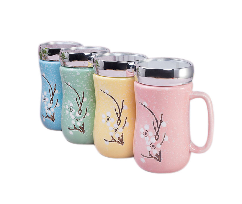 Wholesale popular ceramic mugs with cup cover on alibaba