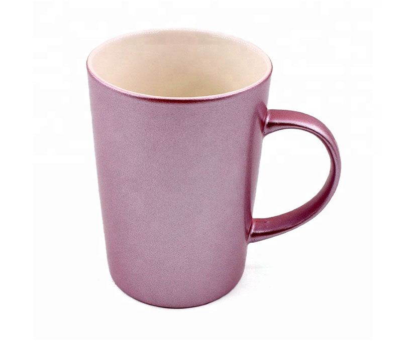 Heat transfer coating shiny cup Coating mug pearlescent shiny mug